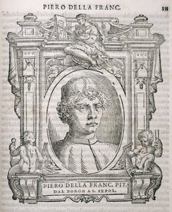 来自Vasaris Lives of the Artists的Piero dell Francesca（1415-92）的肖像，首次出版于1550年 作者 意大利学校