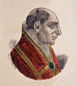 教皇伯努瓦五世（Benedetto，Benedict或Benedictus）的肖像（964）。 作者 意大利学校