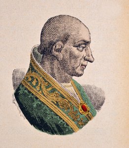 教皇伯努瓦十一世（Benedetto，Benedict或Benedictus）的画像（1303-1304）。 作者 意大利学校