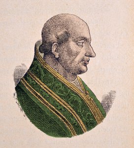 教皇克莱门特三世（Clemente或Clemens）的肖像（1187-1191）。 作者 意大利学校
