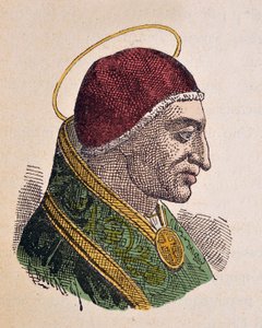 教皇丹尼斯（Dionysius 或 Dionisio）的肖像（259-268） 作者 意大利学校