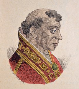 教皇福尔摩斯肖像 (Formoso, Formosus) (891-896) 作者 Italian School