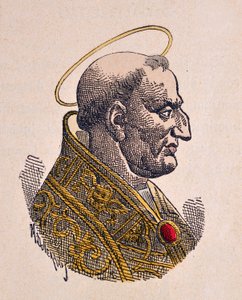 教皇 Gregoire Ier le Grand 的肖像（Gregory the Great 或 Gregorio Magno 或 Gregorius Magnus）（590-604） 作者 意大利学校