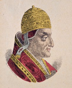 教皇英诺森四世 (Innocenzo, Innocentius) 的肖像 (1243-1254) 作者 意大利学校