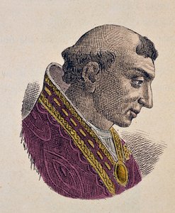 教皇罗曼（Romano，Romanus）的肖像（897）。 作者 意大利学校