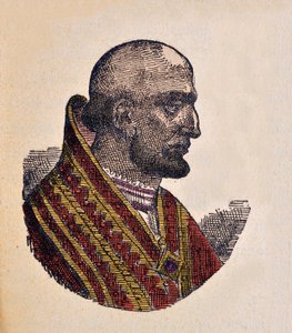 教皇西奥多·伊尔（Theodorus 或 Teodoro）的肖像（642-649） 作者 意大利学校