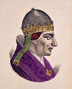 教皇乌尔班五世（Urban或Urbanus或Urbano）的画像（1362-1370）。 作者 意大利学校