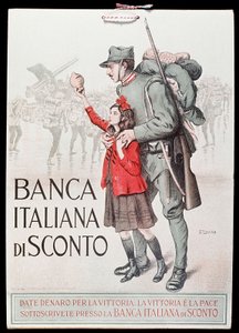 意大利折扣银行（意大利折扣银行）的明信片，1917-18 作者 意大利学校