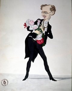 Risorgimento：代表财政部长 Bettino Ricasoli (1809-1880) 1865 Museo Nazionale del Risorgimento Rome 的卡通 作者 意大利学校