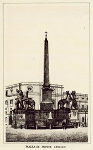 罗马：Monte Cavallo 广场（石版画） 作者 意大利学校