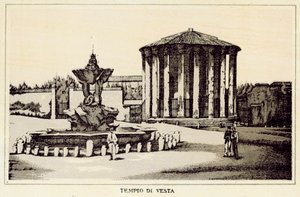 Roma: Tempio Di Vesta (litho) 作者 意大利学校