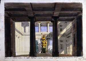 设置为“Poliuto”，Teatro Comunale，Faenza，1857 作者 意大利学校