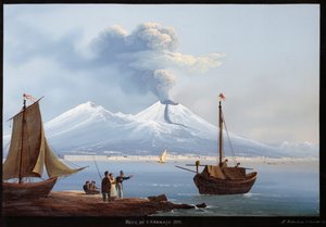 暴雪/1月2日维苏威火山喷发 作者 意大利学校