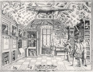 皇帝费迪南德三世自然历史博物馆，来自Historia Naturale by Ferrante Imperato（1550-1631）酒吧。在1672年 作者 意大利学校