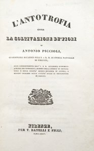 标题页，出自安东尼奥·皮乔利的《花的栽培》，出版于 1834 年（版画） 作者 意大利学校