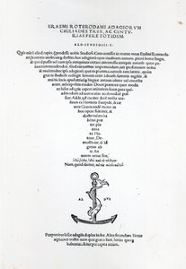 Erasmus箴言的标题页，由Aldus Manutius在威尼斯印刷，1508年（印刷纸和版画） 作者 意大利学校