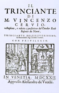 意大利烹饪书籍，酒吧的标题页。威尼斯，1622年 作者 意大利学校