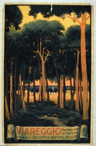 维亚雷焦"，里希特和公司出版，比萨，意大利语（彩色石版画） 作者 意大利学校