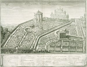 罗马花园景观，1772-1784年 作者 意大利学校