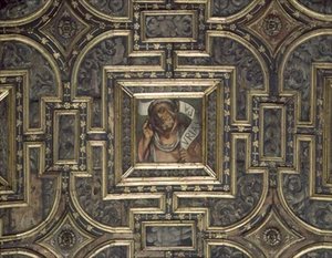 Pier Maria Pennacchi (1464-1514/15) 绘制的镶板天花板视图（木） 作者 意大利学校