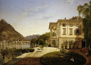 位于科莫湖畔Blevio的La Roda别墅（1827年由Giuditta Pasta拥有，现已被毁）。 作者 意大利学校