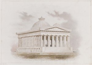 U.美国海关大楼，纽约视角，1834年 作者 亚历山大杰克逊戴维斯