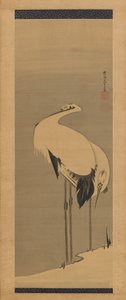 两台起重机，1795年。 作者 伊藤雅作