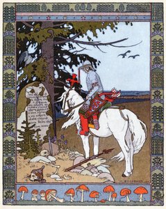 查列维奇-伊万，火鸟和灰狼，约1899年（石版画）。 作者 伊万·雅科夫列维奇·比利宾