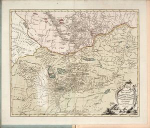 西伯利亚省南部的额尔齐斯河地图，1777年。 作者 伊万·伊万诺维奇·伊尔涅涅夫