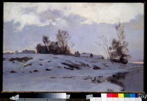 早春。 伊万·伊万诺维奇·延多古洛夫（Ivan Ivanovich Yendogurov，1861-1898 年）的绘画，布面油画，19 世纪的俄罗斯艺术。 莫斯科国立特列季亚科夫画廊。 作者 伊万·伊万诺维奇·延多古罗夫