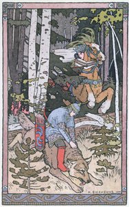 1899年俄罗斯童话的场景 作者 伊万·雅科夫列维奇·比利宾