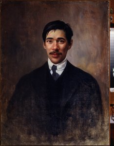 作家科尼-I.丘科夫斯基（Kornei Tchoukovski）（1882-1969 年）的肖像。伊万-基里洛维奇-帕霍缅科（1870-1940 年）的绘画，纸上水彩