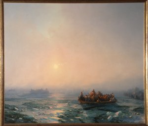 1872年在第聂伯河上漂流的冰 作者 伊万·康斯坦丁诺维奇·艾瓦佐夫斯基