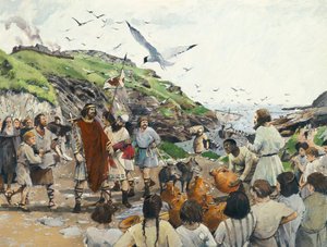 Tintagel城堡 传说中的亚瑟王出生地，康沃尔郡，黑暗时代，1994年。  