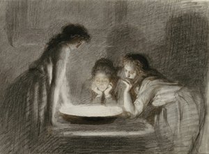 1870年代的平安夜算命 作者 伊万·尼古拉耶维奇·克拉姆斯科伊