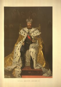 亚历山大三世皇帝的加冕画像来自加冕专辑，1883年 作者 伊万·尼古拉耶维奇·克拉姆斯科伊