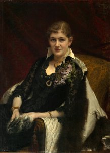伏伊科娃（YA Voeykova）的肖像，1882年
