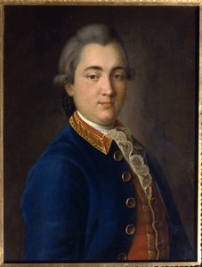 Boris Vladimirovich Sheremetev（1754-1811 年）在骑兵卫队制服上的肖像。(身着骑兵卫队制服的谢列梅捷夫肖像）。Peinture de Ivan Petrovich Argunov (Argounov) (1729-1802), huile sur toile
