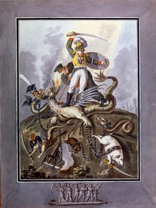 "1812"：拿破仑一世军队在俄国战役（1812 年）中失败的寓言 - 伊万-菲利波维奇-图皮廖夫（Toupylev）（1758-1821 年）的作品 作者 伊凡·菲利普波维奇·图皮列夫
