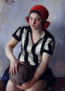 女运动员。 1928年 作者 伊万·塞米诺诺维奇·库里科夫（Ivan Semyonovich Kulikov）