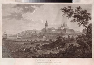 Le monastere Konevsky de la Nativite de la Vierge a Konevets (The Konevsky Monastery of Nativity of Virgin in Konevets) - Oeuvre de Ivan Vasilievich Chessky (Cheskoy) (1782-1848), gravure 作者 伊万·瓦西里耶维奇·切斯基