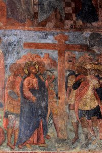 壁画在标志圣母大教堂，诺夫哥罗德，18世纪初。