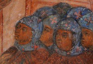 壁画在标志圣母大教堂，诺夫哥罗德，18世纪初。