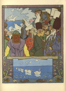 伊凡·萨瑟维奇和青蛙公主，1901年 作者 伊万·雅科夫列维奇·比利宾