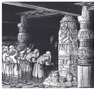 Svetovid神的崇拜，1934年 作者 伊万·雅科夫列维奇·比利宾