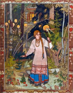 美丽的瓦西里萨，1900年。 作者 伊万·雅科夫列维奇·比利宾
