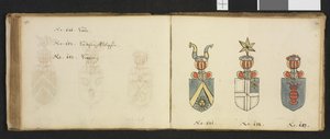 插图来自国家图书馆的私人档案，标题为Iver Nielssøn Hirtzholm的Insignia quædam virorum illustrium in Norvegia quodam habitantium。 作者 艾弗·赫茨霍尔姆