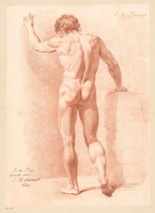 站立的男性裸体，从后面看（一等奖 1805） 作者 伊扎克·里维特·施密特