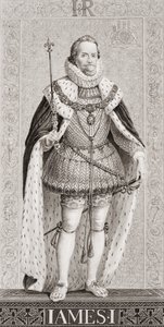 詹姆斯一世（1566-1625）来自“英国和苏格兰历史插图”第一卷