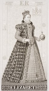 英国女王伊丽莎白一世（1533-1603）来自“英国和苏格兰历史插图”第一卷